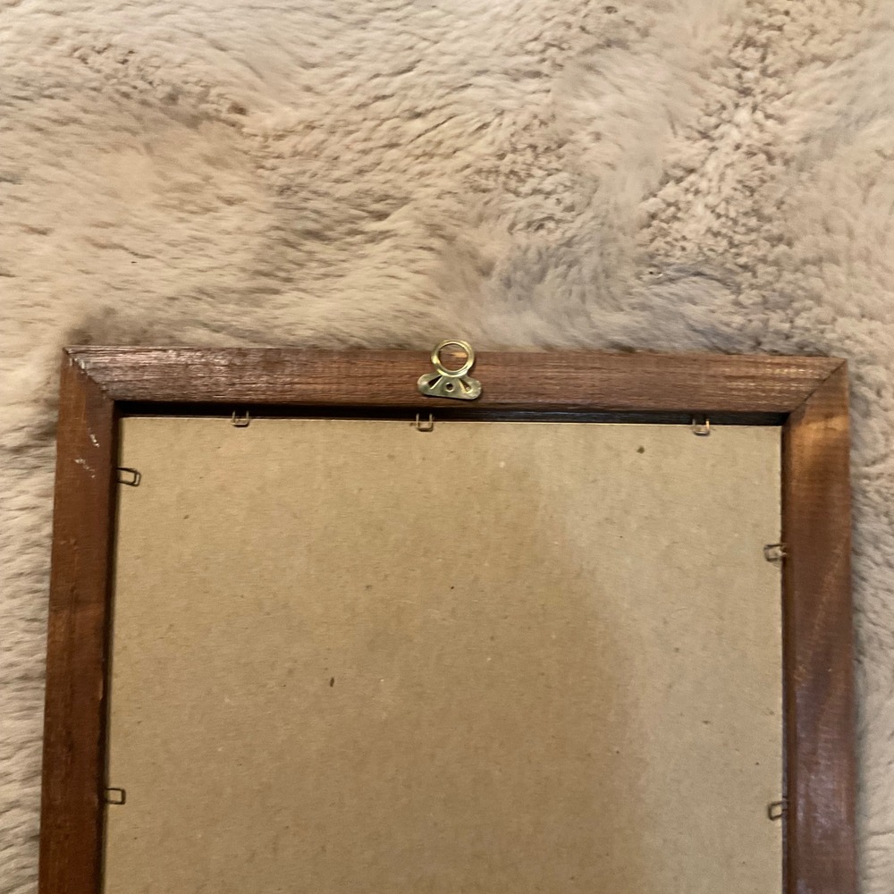 Vintage Boy And Dog Framed Comrades by C. Mitchell Mid Century Artwork Wood Frme - Picture 7 of 12